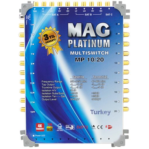 10*20 KASKATLI UYDU SANTRALİ MAG PLATINUM (4913)