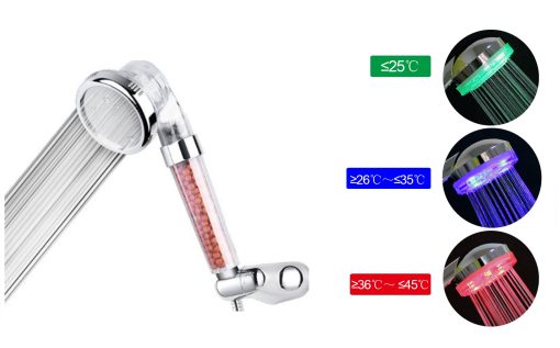 Renk Değiştiren Led Işıklı Tasarruflu Tazyikli Duş Başlığı (4913)