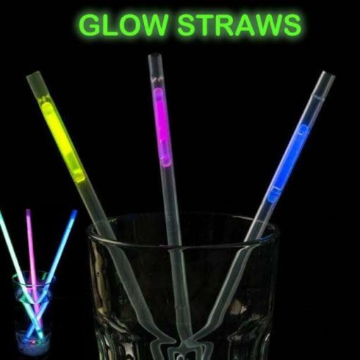 Karanlıkta Parlayan Glow Fosforlu Pipet 3 Renk 3 Adet (4913)