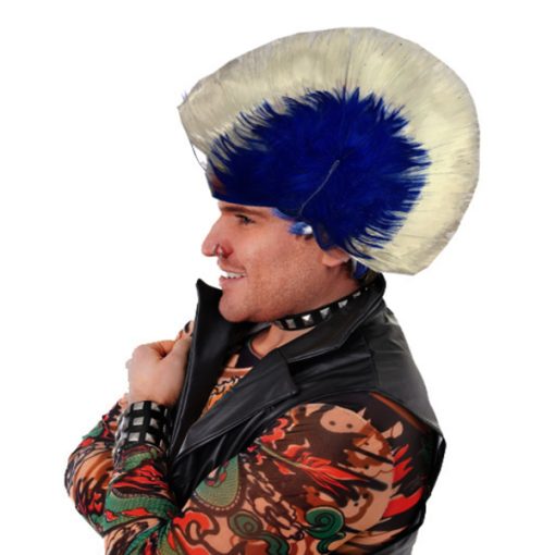 Mohican Mohawk Punk Peruk - 70 li 80 li Yıllar Peruk Model 9 (4913)