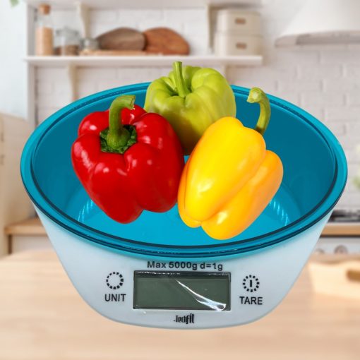 TF 1003 Hazneli Lcd Ekran Hassas Ölçüm Sensörlü 5 Kg Kapasite Dijital Mutfak Terazisi Tartısı (4913)