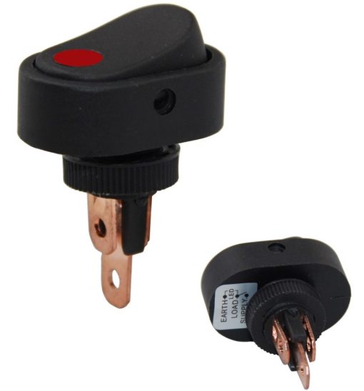 12 VOLT DC 20 AMPER ON-OFF IŞIKLI ANAHTAR ASW-20D-2 (IC-132A-2) (4913)