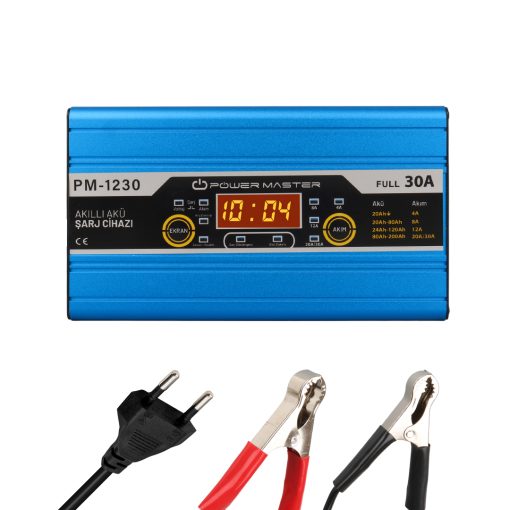 12 VOLT MAX 30 AMPER LCD EKRANLI AKÜ ŞARJ CİHAZI (4913)