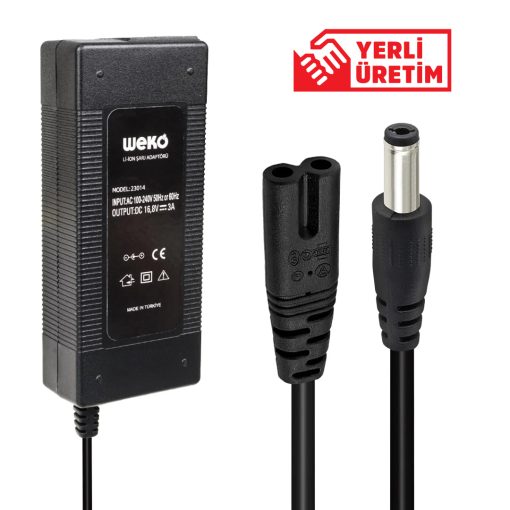 16.8 VOLT - 3 AMPER 5.5*2.5 UÇLU KIRMIZI YEŞİL LEDLİ MASA TİPİ ŞARJ ADAPTÖRÜ (4913)