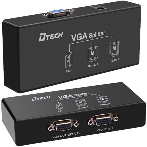 2 PORT VGA SPLITTER DAĞITICI PLASTİK KASA (250MHZ - 1920X1080) DF-2502 (4913)