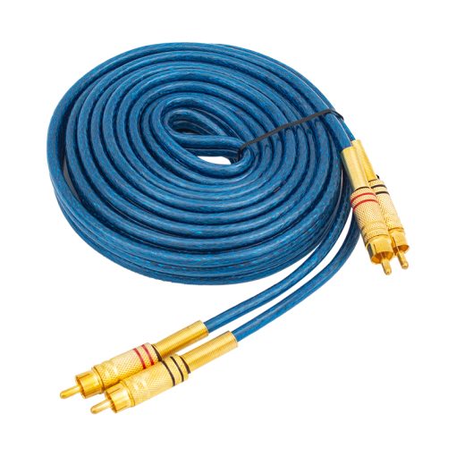 2 RCA + 2 RCA 4.5 METRE MAVİ OTO ANFİ ARA KABLO (4913)