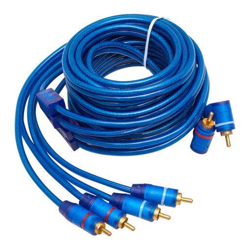 2 RCA ERKEK + 4 RCA ERKEK ŞASELİ 5 METRE MAVİ KABLO (4913)