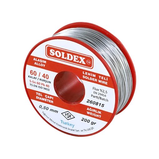 200 GR LEHİM İNCE 0,50 MM SOLDEX  SN60 PB40 (4913)