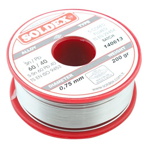 200 GR LEHİM İNCE 0,75 MM SOLDEX  SN60 PB40 (4913)