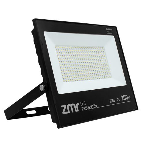 200 WATT - 220 VOLT BEYAZ 6500K IP66 120* IŞIK AÇISI SİYAH SLİM KASA LED PROJEKTÖR (4913)