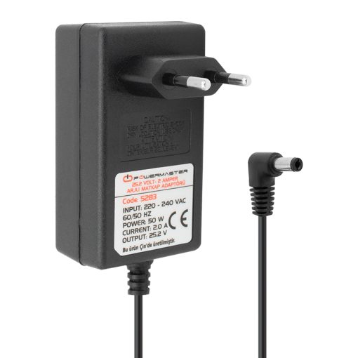 25 VOLT - 2 AMPER - 50 WATT 5.5*2.5 L UÇLU ŞARJLI MATKAP ADAPTÖRÜ (4913)