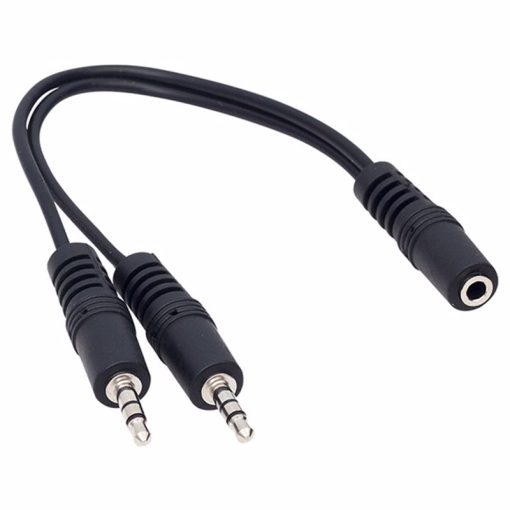 3.5 MM STEREO DİŞİ / 2 X 3.5MM STEREO ERKEK 20 CM Y KABLO KABLO (4913)