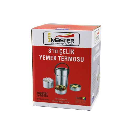 3LÜ ÇELİK YEMEK TERMOSU SEFER TASI 2LT (4913)