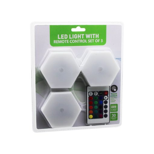 3PCS - ALTIGEN - RGB   KUMANDALI - PİLLİ - DOKUNMATİK  LAMBA SETİ  6 LED (4913)