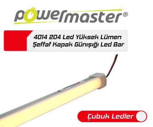 4014 204 LED GÜNIŞIĞI LEDBAR ŞEFFAF KAPAK YÜKSEK LÜMEN (4913)