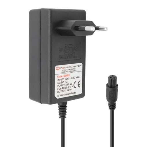 42 VOLT - 2 AMPER - 84 WATT PRİZ TİPİ 3 PİNLİ GİNGER ŞARJ CİHAZ ADAPTÖRÜ (4913)