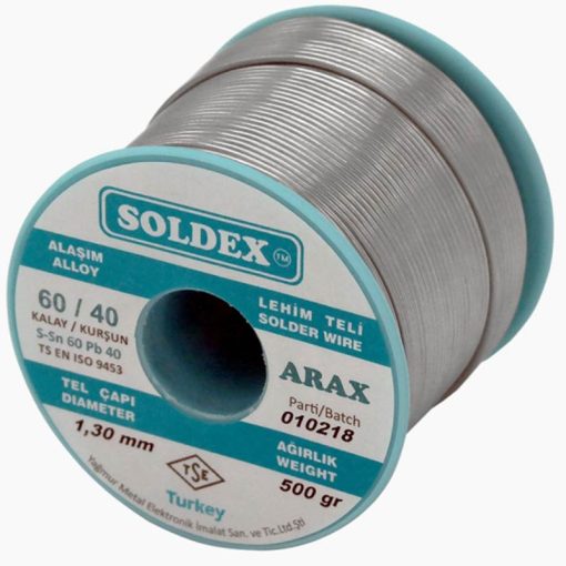 500 GR LEHİM 1,3 MM ARAXLI LEHİM SOLDEX (4913)