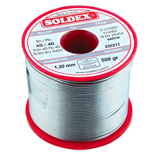 500 GR LEHİM 1.2 MM KALIN SOLDEX SN60 PB40 (4913)