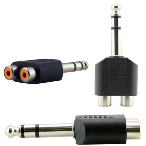 6.3 MM STEREO ERKEK / 2 RCA DİŞİ ÇEVİRİCİ JACK (4913)