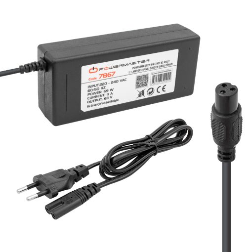 63 VOLT- 1.1 AMPER 69 WATT MASAÜSTÜ 3 PİNLİ GİNGER ŞARJ CİHAZI (4913)