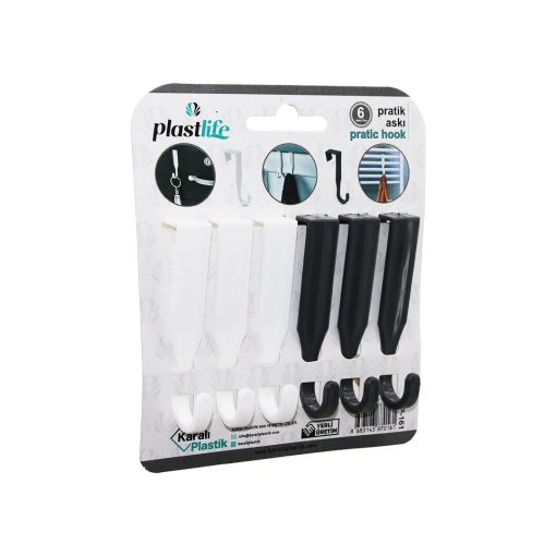 6PCS - TEK KOLLU   ÇOK AMAÇLI - TAK ÇIKAR  PRATİK PLASTİK ASKI (4913)