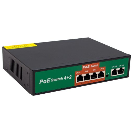 72W 10/100 MBPS 4+2 PORT POE ETHERNET SWITCH (4913)