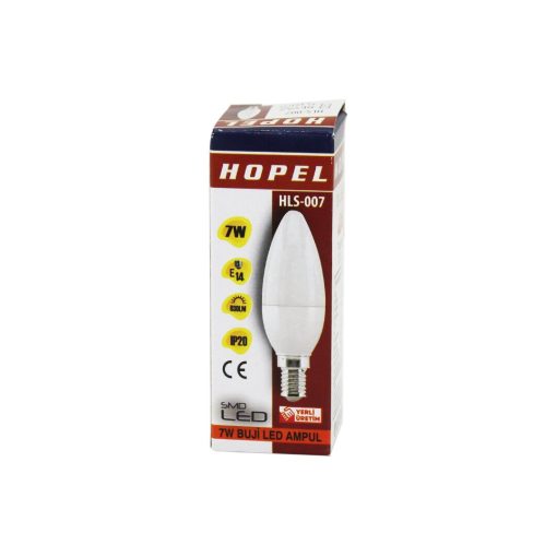 7W - E14 BUJİ LED MUM AMPUL 630LM  HLS-007 (4913)