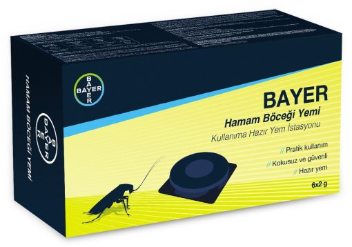 BAYER 6 PARÇA  X 2GR HAMAM BÖCEK YEMİ PLASTİK İSTASYON - YAPIŞKANLI (4913)