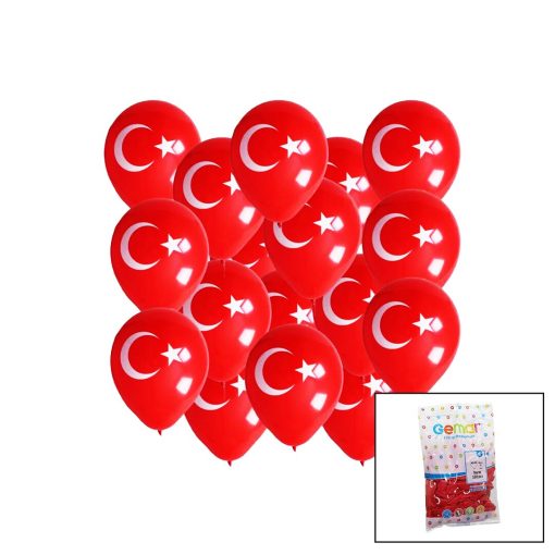 BAYRAKLI BALON  10 İNÇ - 26CM - 100PCS (4913)