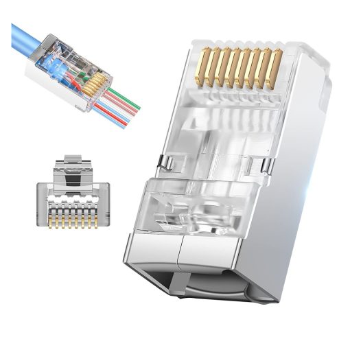 CAT6 METAL EZ PLUG YENİ NESİL 8P/8C AÇIK UÇLU SOKET (100LÜK PAKET) (4913)