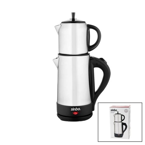 ÇELİK ELEKTRİKLİ ÇAYCI SETİ - ÇAY MAKİNESİ 1.7LT + 0.7LT2IN1 KULLANIM=KETTLE - ÇAYCI STM-5847 (4913)