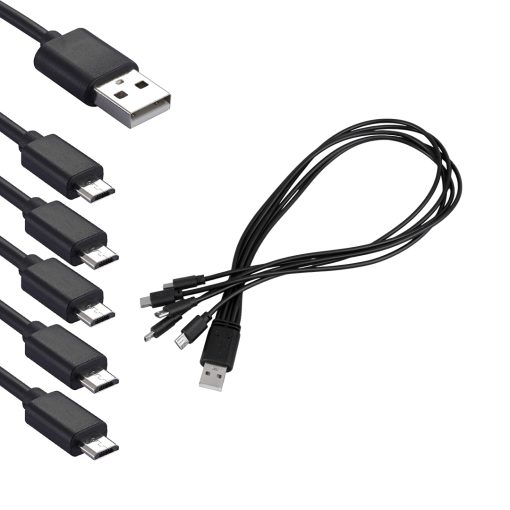 ÇOKLU MİCRO-USB ŞARJ KABLOSU 50 CM 5 IN 1 (1 GÜÇ GİRİŞİ - 5 GÜÇ ÇIKIŞI) (4913)