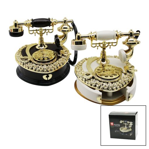 DEKORATİF  MÜZİKLİ  NOSTALJİ TELEFON -  2PCS TAKILIK ÇEKMECELİ (4913)