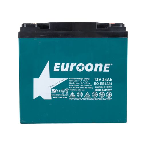 EUROONE EO-EB1224 12V 24AH E-BIKE ELEKTRİKLİ BİSİKLET AKÜSÜ (180 X 76 X 167 MM) (4913)