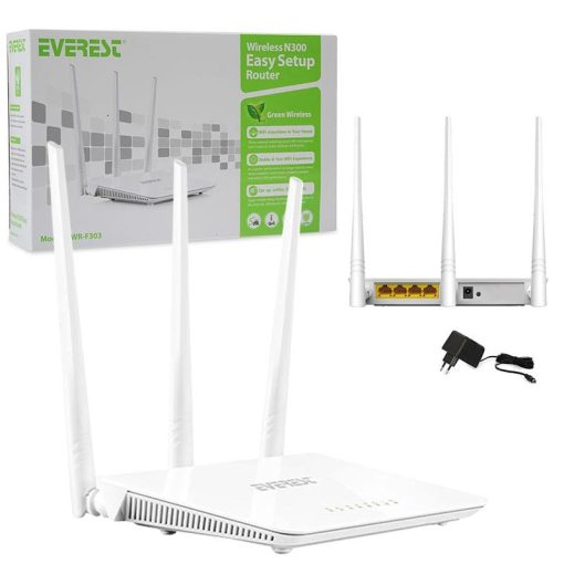 EVEREST EWR-F303 2.4 GHZ 300 MBPS 4 PORT KABLOSUZ ROUTER (4913)