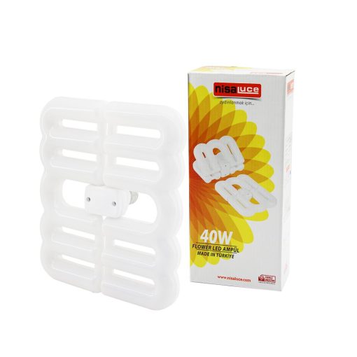 FLOWER KATLANIR - 4B ŞEKİL 21X23.5CM 40W - E27 BEYAZ LED LAMBA AMPUL 3600 LÜMEN - 6500K (4913)