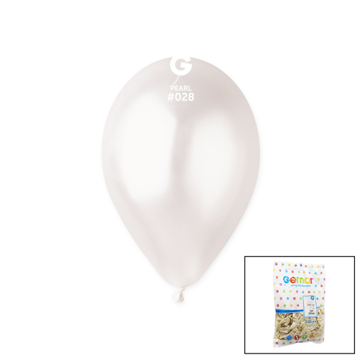 GM-110-28 METALİK - BEYAZ BALON 11&apos;&apos; - 28CM - 100 PARÇA (4913)