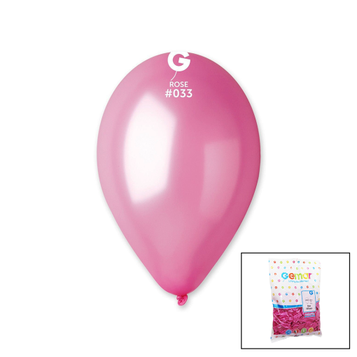 GM-110-33 METALİK - PEMBE BALON 11&apos;&apos; - 28CM - 100 PARÇA (4913)