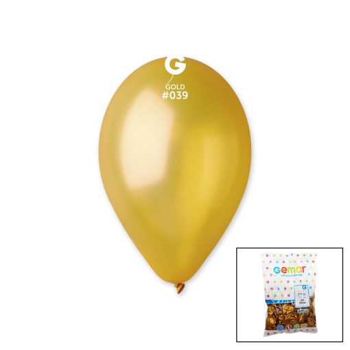 GM-110-39 METALİK - ALTIN BALON 11&apos;&apos; - 28CM - 100 PARÇA (4913)