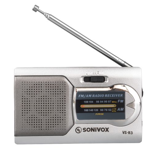 GÜMÜŞ RENK CEP TİPİ ANALOG FM RADYO VS-R3 (4913)