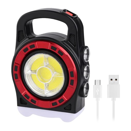 HB-6678C COB LEDLİ 20 WATT 3 KADEMELİ ŞARJ EDİLEBİLİR USB ÇIKIŞLI SOLAR LAMBA (4913)