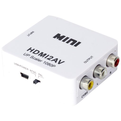 HDMI TO RCA ÇEVİRİCİ CONVERTER MİNİ MODEL PLASTİK KASA 1920X1080 (4913)