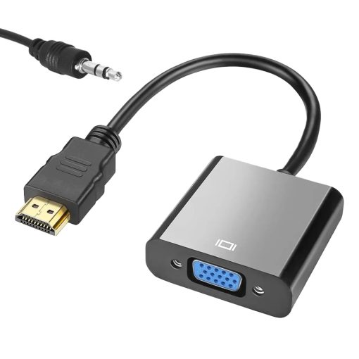 HDMI TO VGA ÇEVİRİCİ ADAPTÖR SES ÇIKIŞLI (4913)