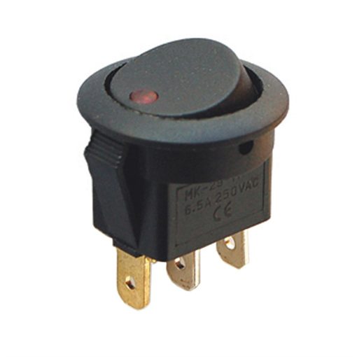 IC-132 YUVARLAK NOKTA IŞIKLI ON-OFF 3 PIN 220 VOLT ANAHTAR (4913)