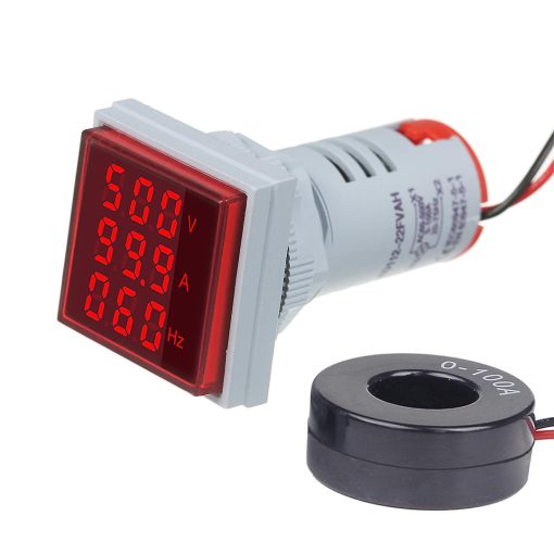 İNTERCOM AD22-22VAHS 22 MM VOLT/AMPER/HERTZMETRE 0-99 HZ KARE KIRMIZI (4913)