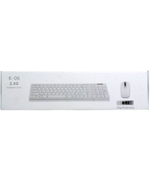 K-06 BEYAZ DOCK WIRELESS KABLOSUZ KLAVYE MOUSE S PL-374 (4913)