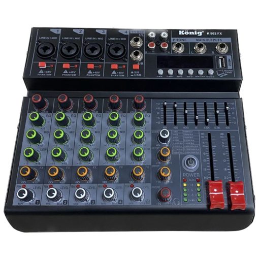 KÖNİG K-502 FX USB/BLUETOOTH 7 BANT EQ 6 KANAL DECK MİXER (4913)