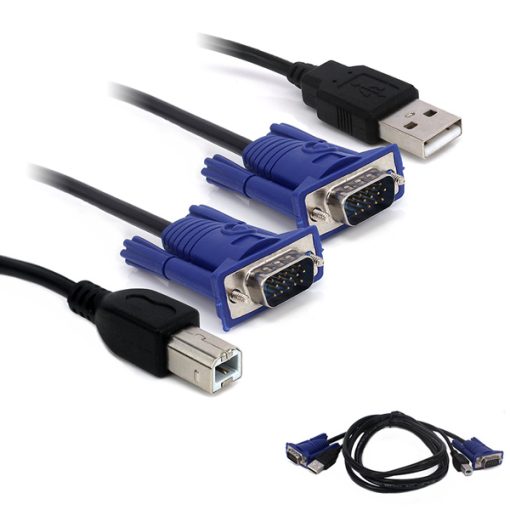 KWM SWITCH KABLO 1.5 METRE VGA ERKEK/ERKEK + USB + PRINTER (4913)