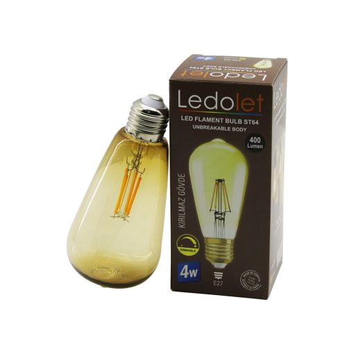 LEDOLET ST-064 4W - E27 RUSTİK AMPUL 400LUMEN (4913)