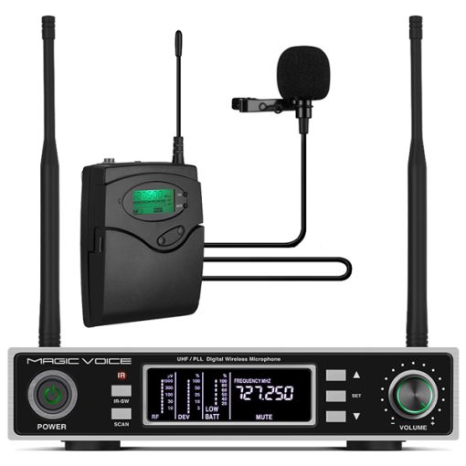 MAGICVOICE MV-1100Y UHF ÇİFT TUNER 1 YAKA KABLOSUZ TELSİZ MİKROFON (4913)